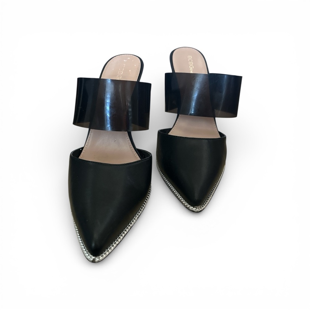 Bcbgeneration Black Clear Strap Pointed Toe Stile… - image 3